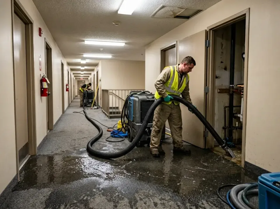 multi-unit-apartment-hallway-f-005 — frequently asked questions, Emergency Burst Pipe Water Extraction & Removal in Haw Rive…